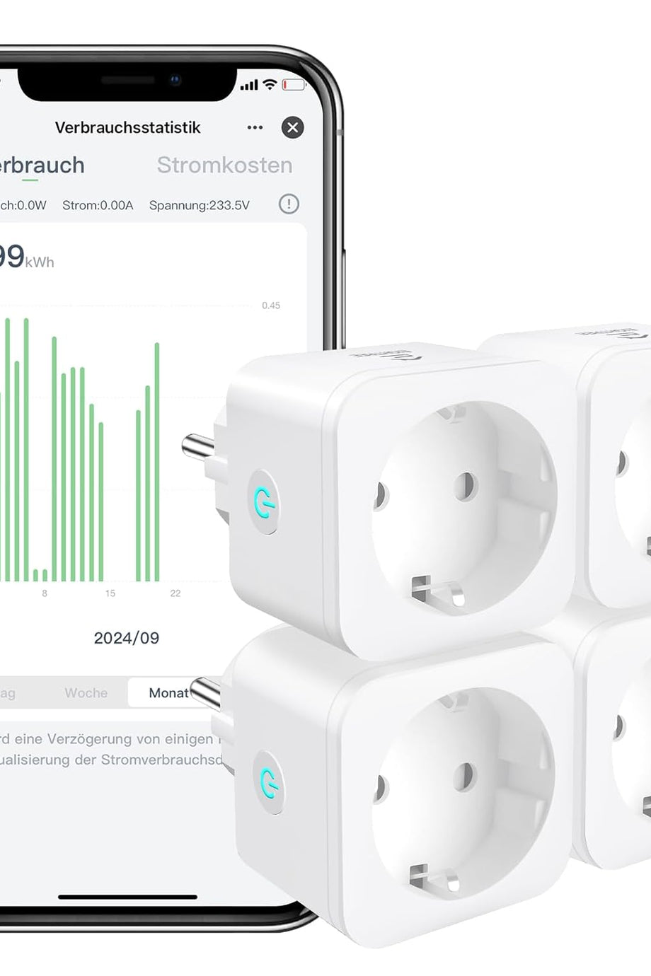 Wi-Fi Akıllı Priz 4'lü Paket , Alexa, Google Home ve SmartThings Uyumlu