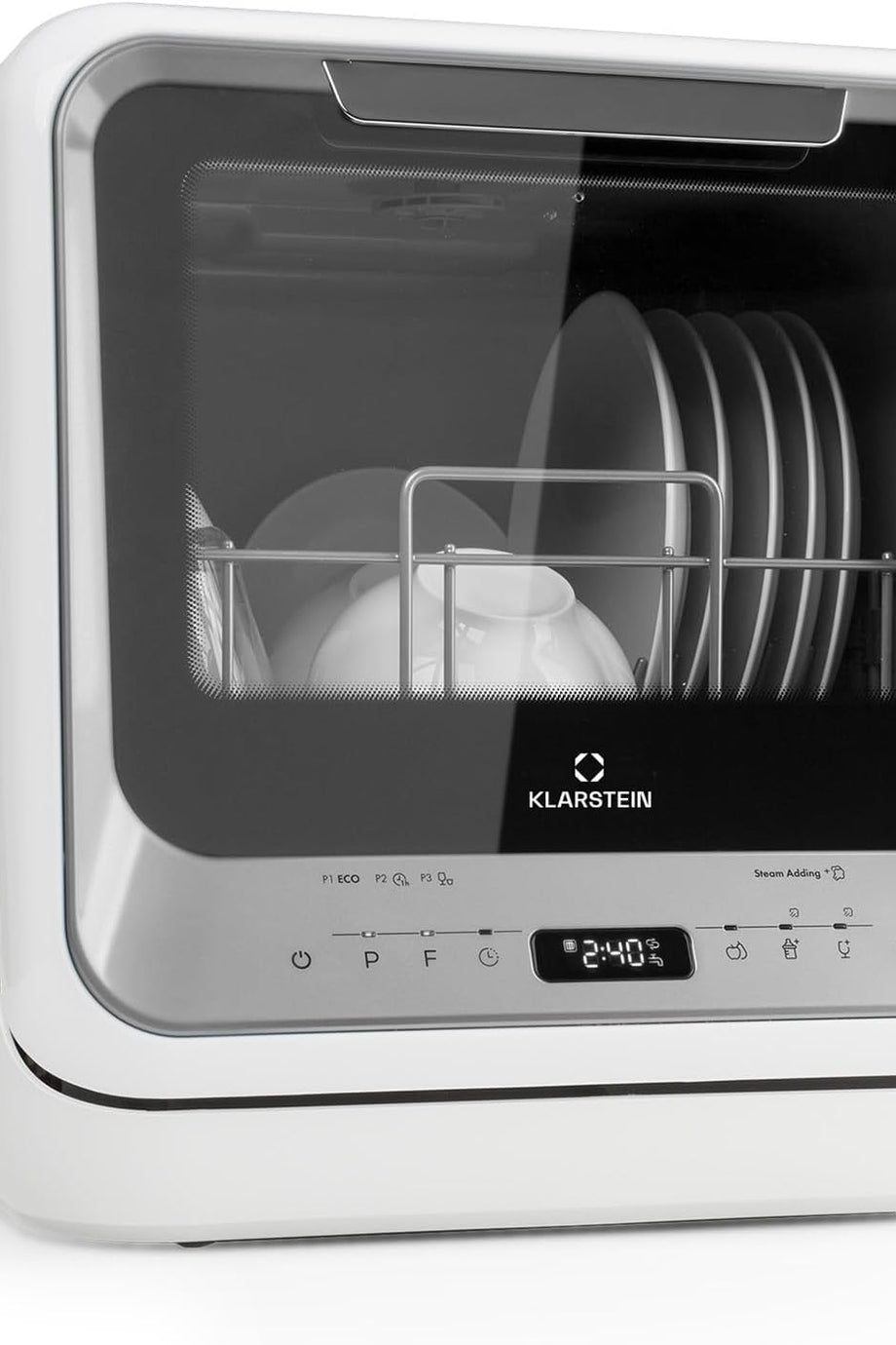 Amazonia Mini Gümüş Masaüstü Bulaşık Makinesi, 6 Program, 5 Litre