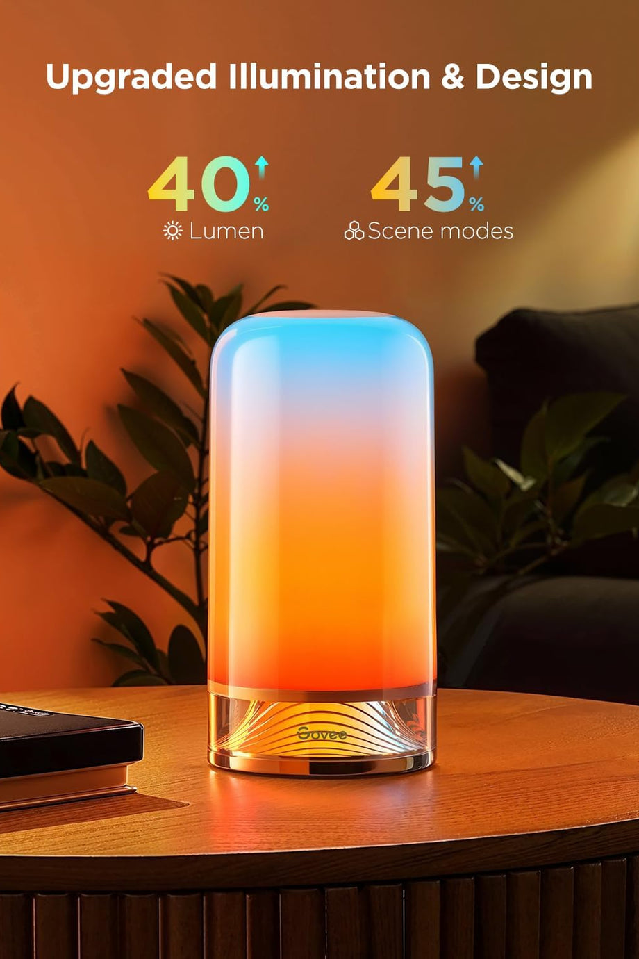 Masa Lambası LED Gece Lambası Dokunmatik, Alexa Kontrollü, RGBICWW, 64 Sahne Modu, 500 Lm, 2700-6500K