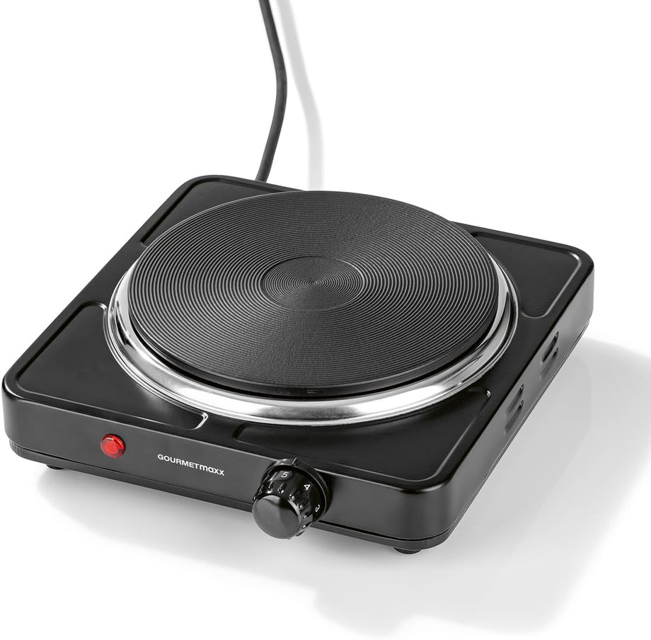 1500W Elektrikli Tekli Ocak, Termostat Kontrollü, Kompakt, 18,5 cm Çap