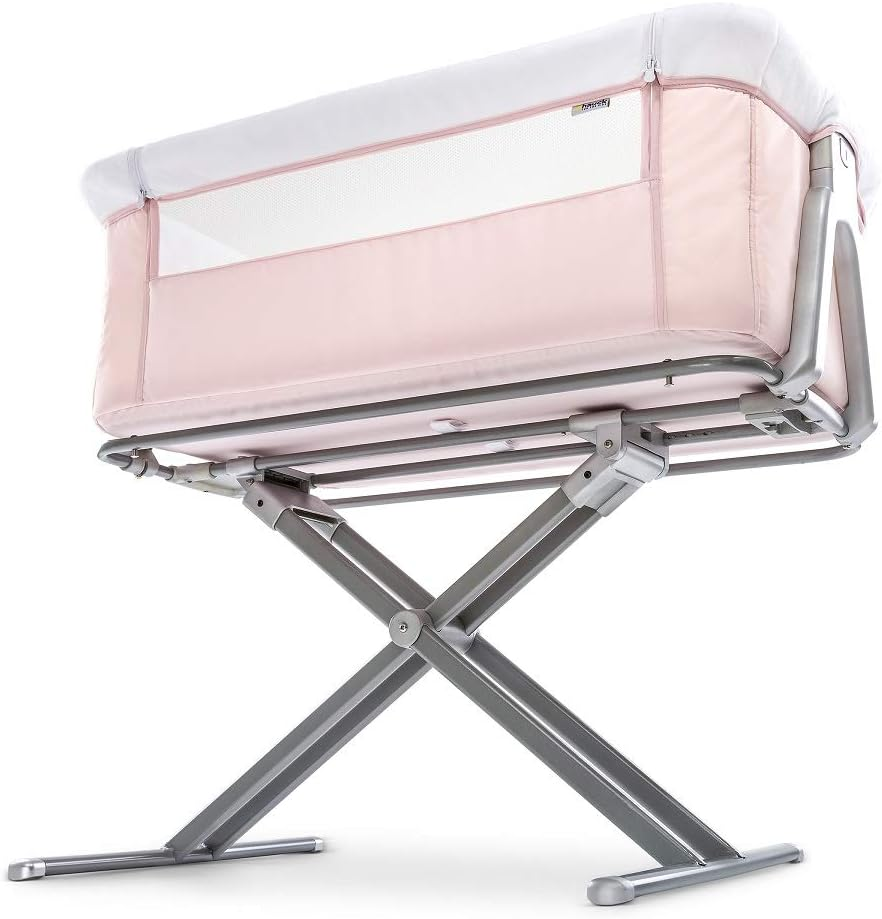 Face to Me Mini Yan Yatak Katlanabilir, Ayarlanabilir Yükseklikli, Pembe Beşik