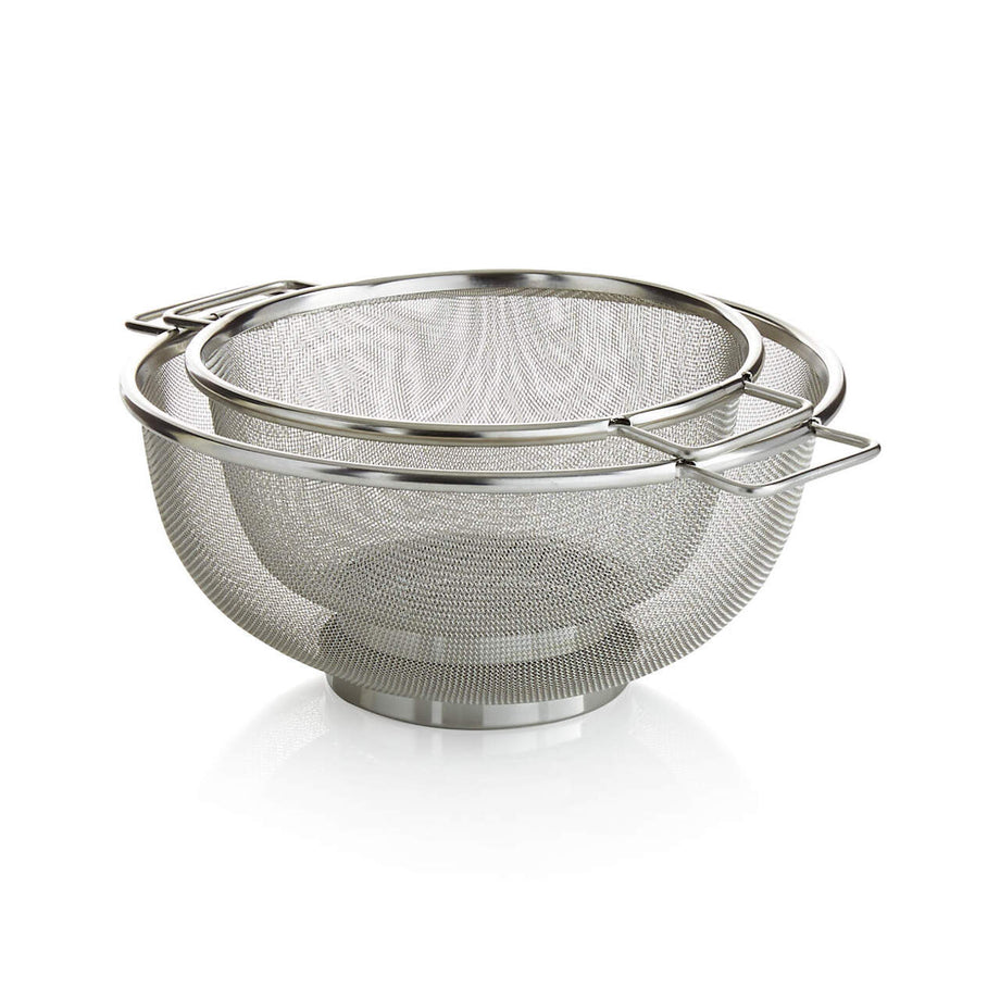 2'li Tel Süzgeç Seti - Paslanmaz Çelik ve Pratik Tasarım