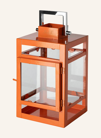 KENIA El Yapımı Fener,Turuncu, Paslanmaz Çelik & Demir, 20 cm