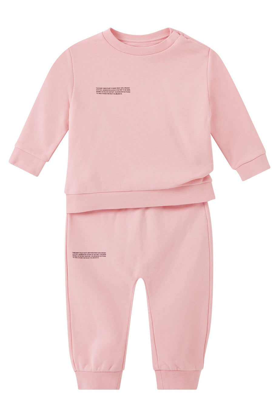 Çocuk Organik Pamuklu Sweatshirt - Açık/Pastel Pembe