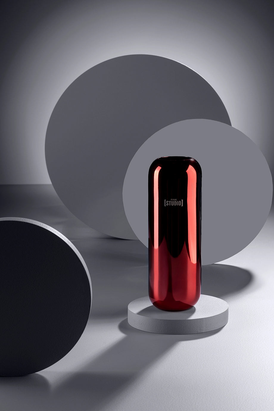 HIGH END Metal Vazo - El Yapımı, Paslanmaz Çelik, Minimalist Tasarım, 22.5 cm