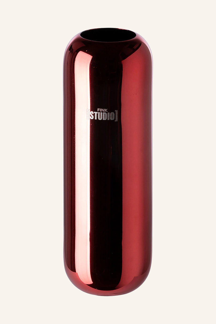 HIGH END Metal Vazo - El Yapımı, Paslanmaz Çelik, Minimalist Tasarım, 22.5 cm