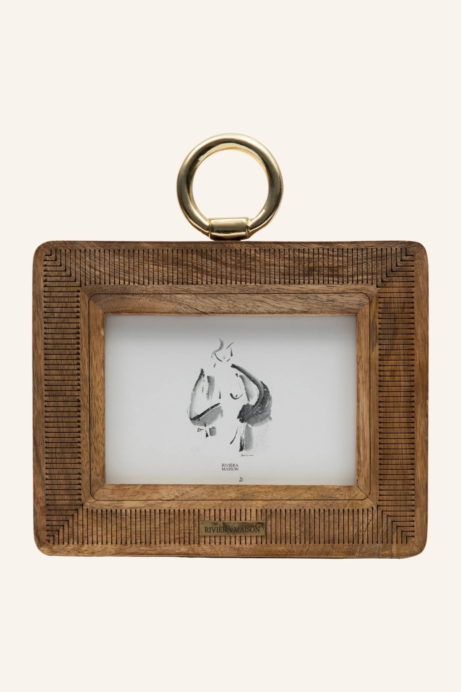 Makena 20x15 Mango Ahşap Fotoğraf Çerçevesi Gold Askı Detaylı