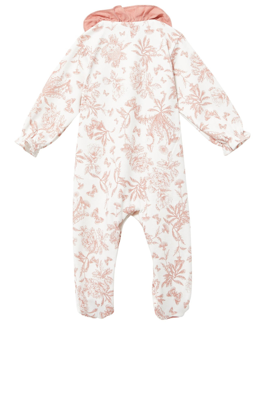 Çiçek Desenli Uyku Tulum - Beyaz
