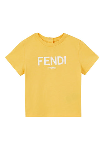 Roma Logo Pamuk T-Shirt - Sarı