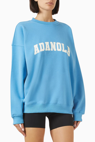 Organik Pamuklu Oversize Varsity Sweatshirt, Rahat Bol Kesim