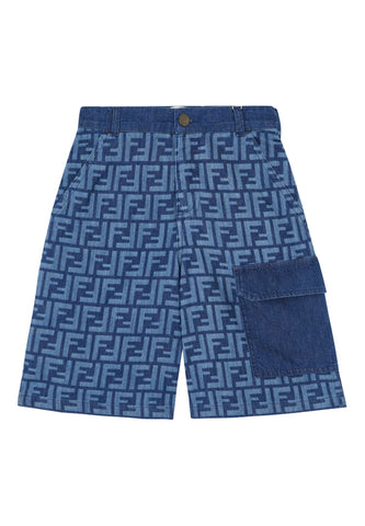 Çocuk Logo Motifli Şortlar