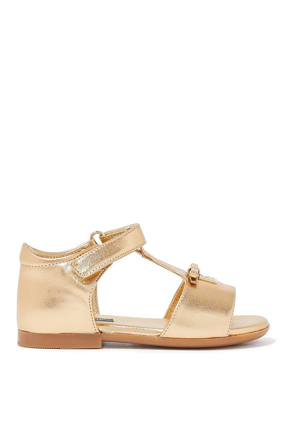Çocuklar için İlk Adımlar Deri Sandaletler - Metalik