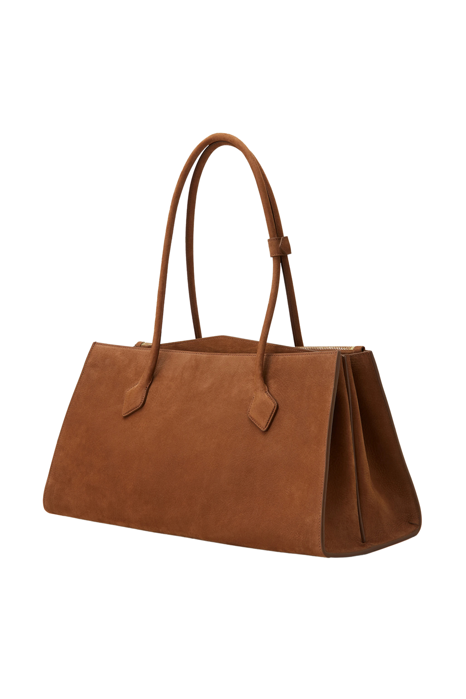 LE TECKEL Nubuk Deri Alışveriş Çantası, 3 Bölmeli, Fermuarlı ve Manyetik Kapaklı, İtalya Üretimi