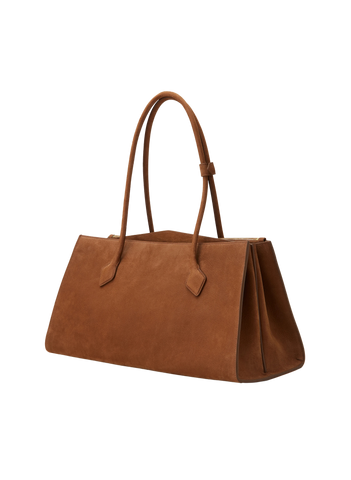 LE TECKEL Nubuk Deri Alışveriş Çantası, 3 Bölmeli, Fermuarlı ve Manyetik Kapaklı, İtalya Üretimi