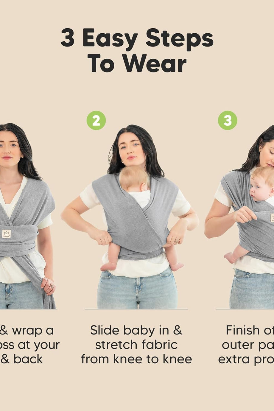 Bebek Taşıyıcısı, Nefes Alabilir, Ergonomik ve Eller Serbest Sarma Taşıyıcı