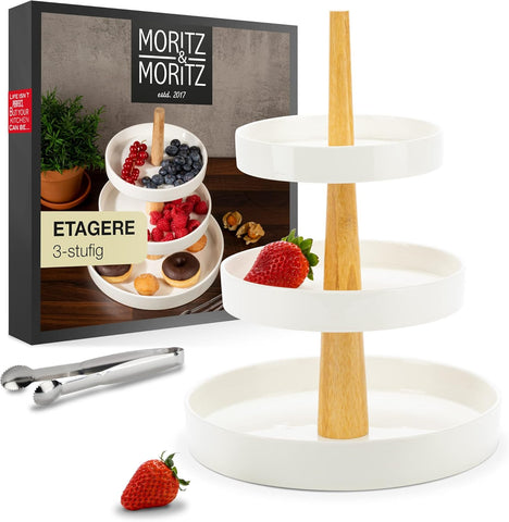 3 Katlı Porselen Meyve Katı