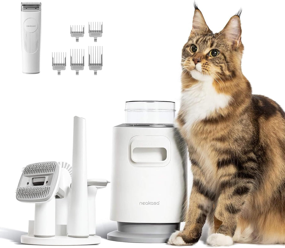 P0 Pro Elektrikli Süpürge ve Köpek Kesme Makinesi, 5'li Profesyonel Evcil Hayvan Bakım Seti