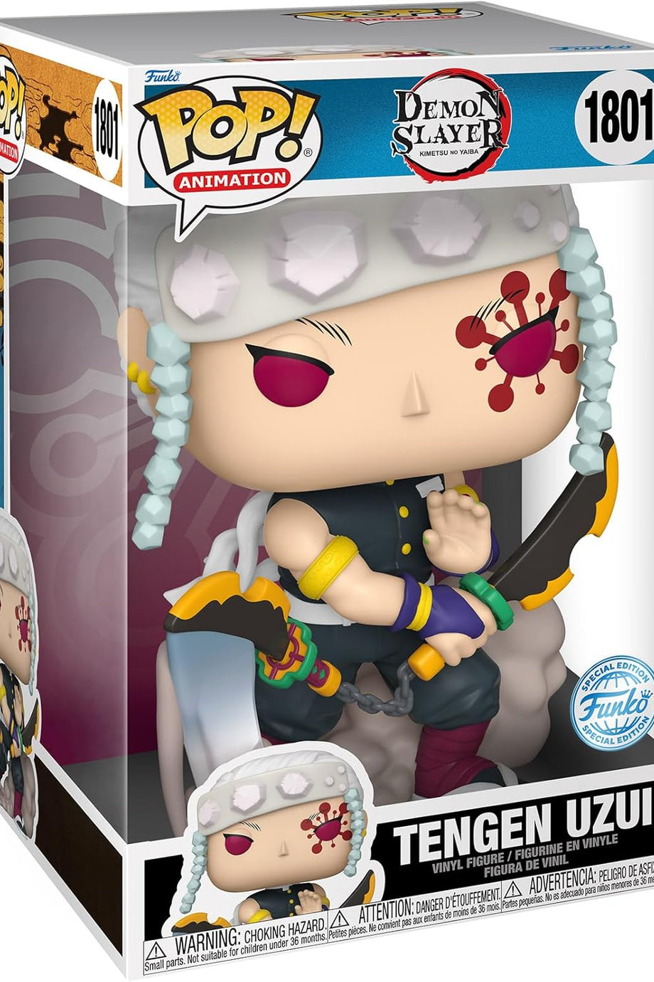 Pop! Jumbo: Demon Slayer, Tengen Uzui, Vinil Koleksiyon Figürü, Resmi Ürün