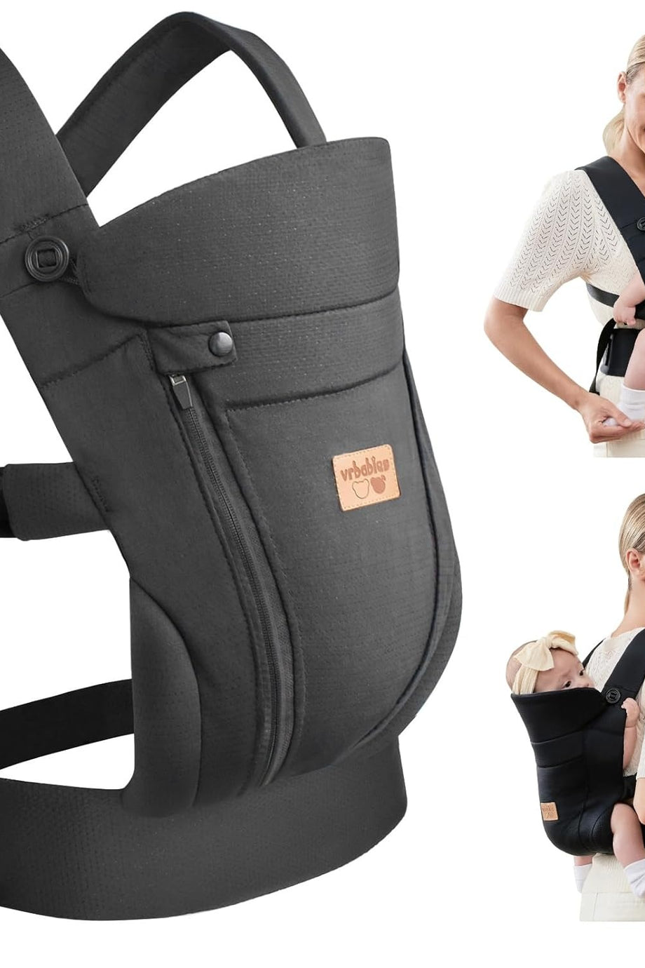 Bebek Taşıyıcı, Ergonomik, Ayarlanabilir Bel Desteği, Hafif ve Nefes Alabilir, Yeni Doğanlar İçin
