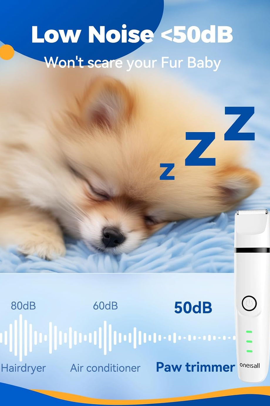 4'ü 1 Arada Sessiz Kesme Makinesi, Köpek, Kedi Bakımı, Şarj Edilebilir, Pati Düzeltici ve Pençe Bileyici