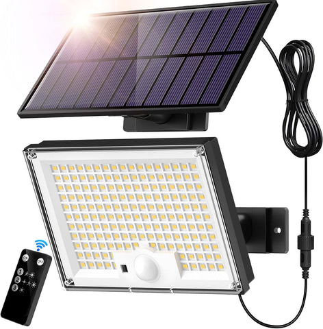 Hareket Sensörlü Güneş Enerjili Işıklar, 172 LED, IP65 Su Geçirmez