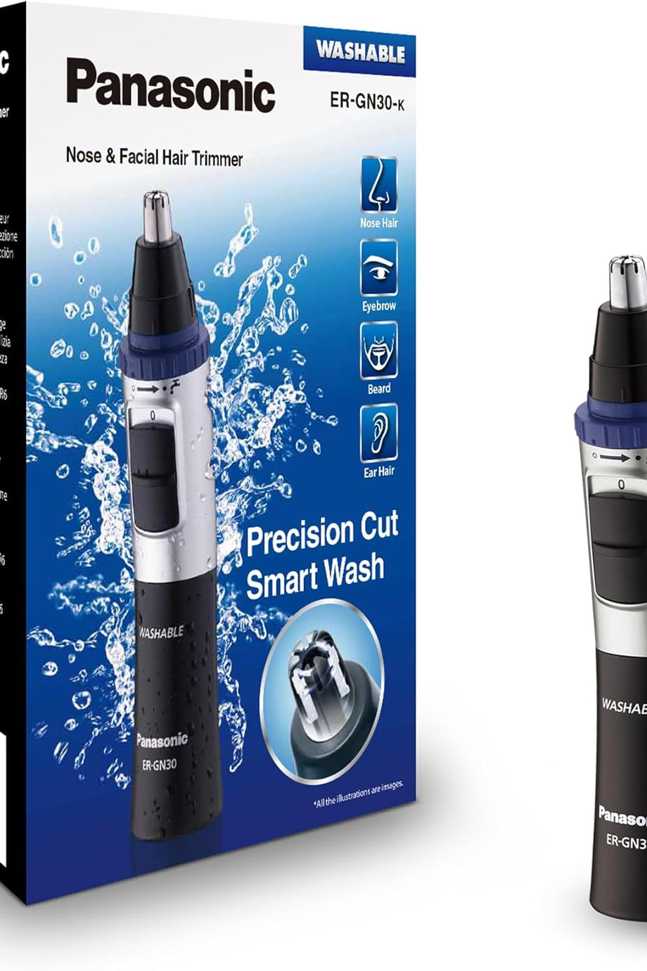 Burun ve Yüz Kılı Kesme Makinesi,Pil ile Çalışan, Çift Kenarlı Paslanmaz Çelik Bıçak, Su Geçirmez