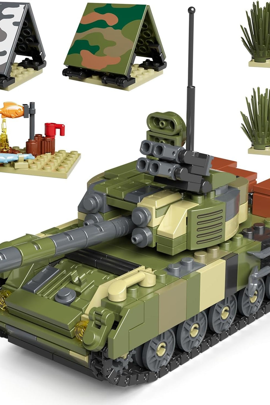 T-72B3 Tank Yapım Seti, 513 Parça, Askeri Model Kit ve Kamp Aksesuarları