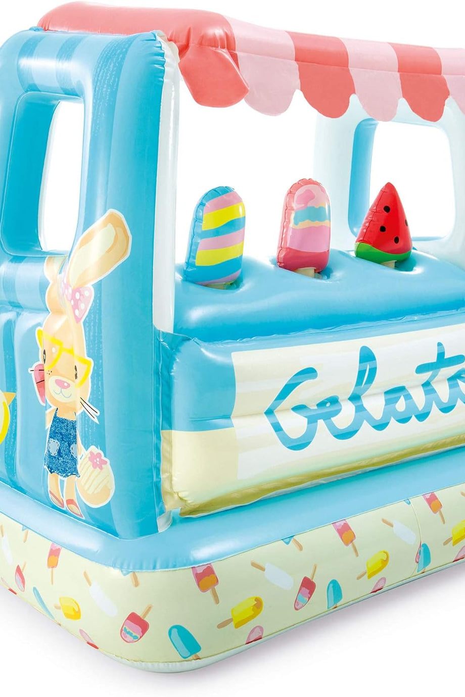 Dondurma Standı, Şişirilebilir Oyun Evi ve Havuz, 2-6 Yaş İçin Eğlenceli Su ve Oyun Keyfi