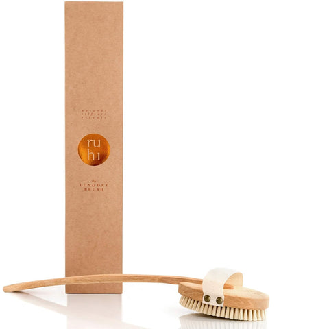 Doğal Vücut Fırçası, Almanya Üretimi, Plastik İçermeyen, Selülit Karşıtı, Uzun Saplı