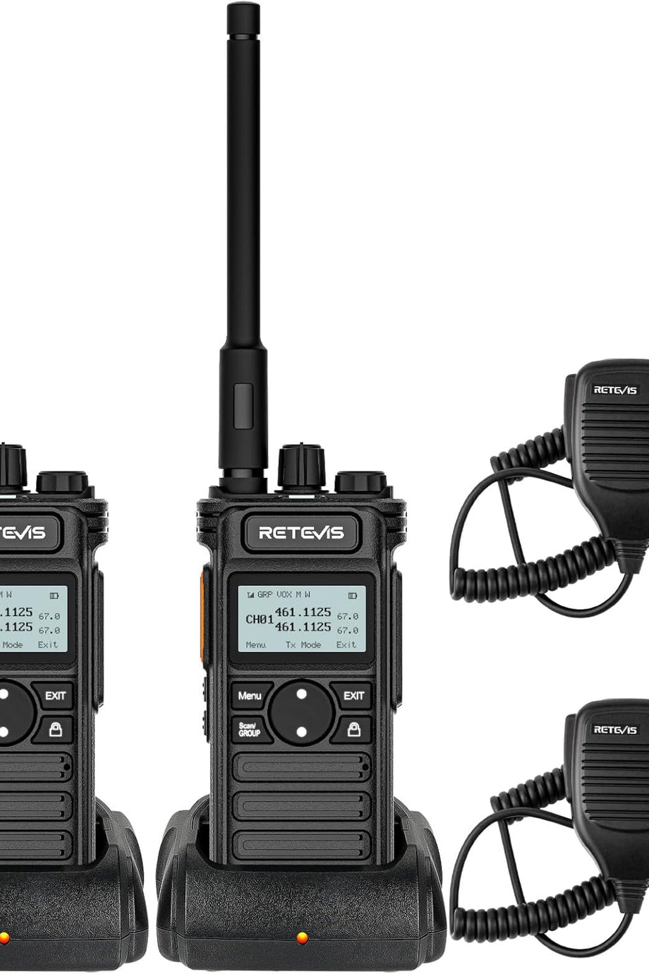 RT86S Uzun Menzilli Profesyonel Telsizler, 2’li Set, 2600 mAh Batarya