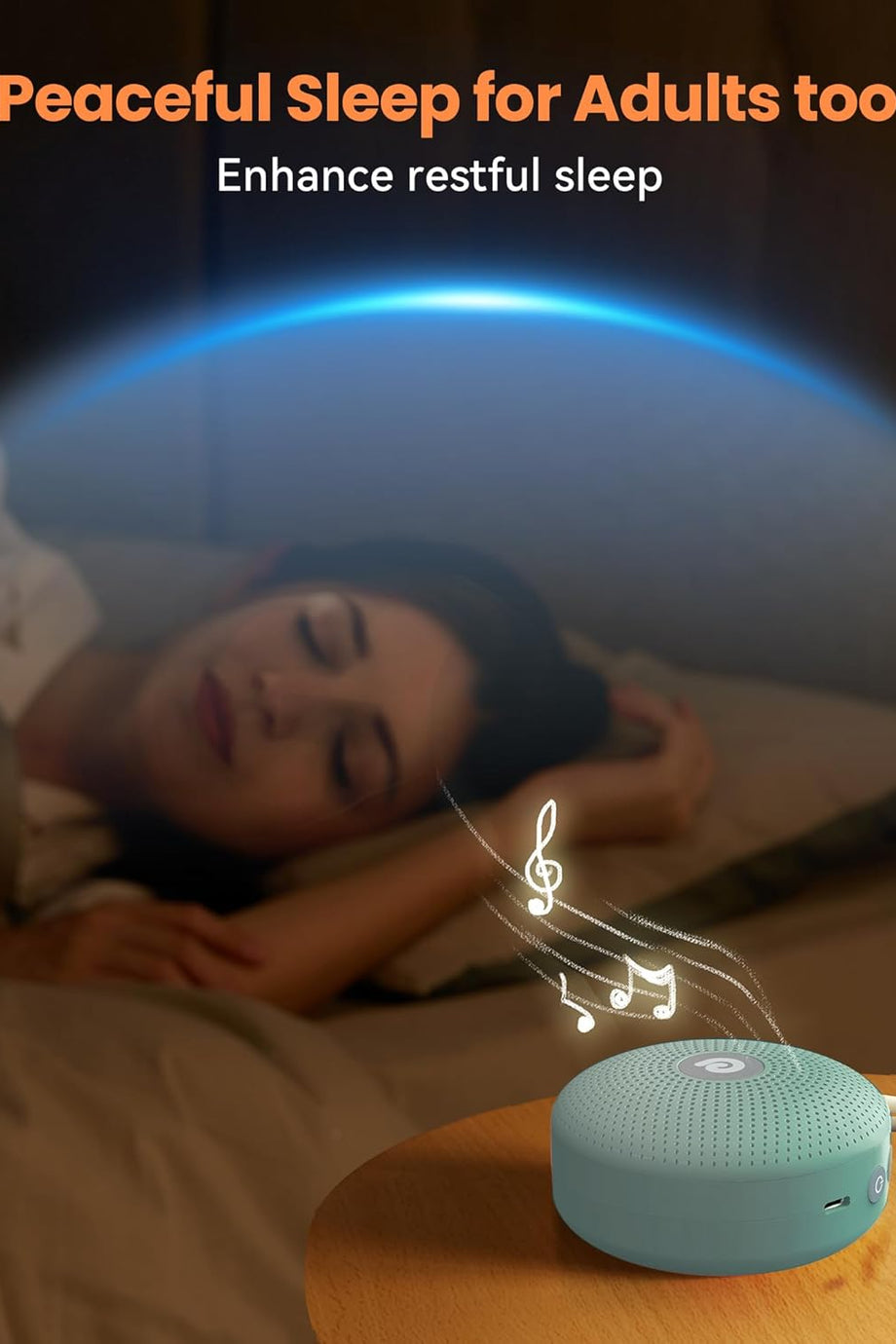 Gürültü Makinesi, 21 Ses, 60 Saat Pil Ömrü, Taşınabilir Uyku Yardımı