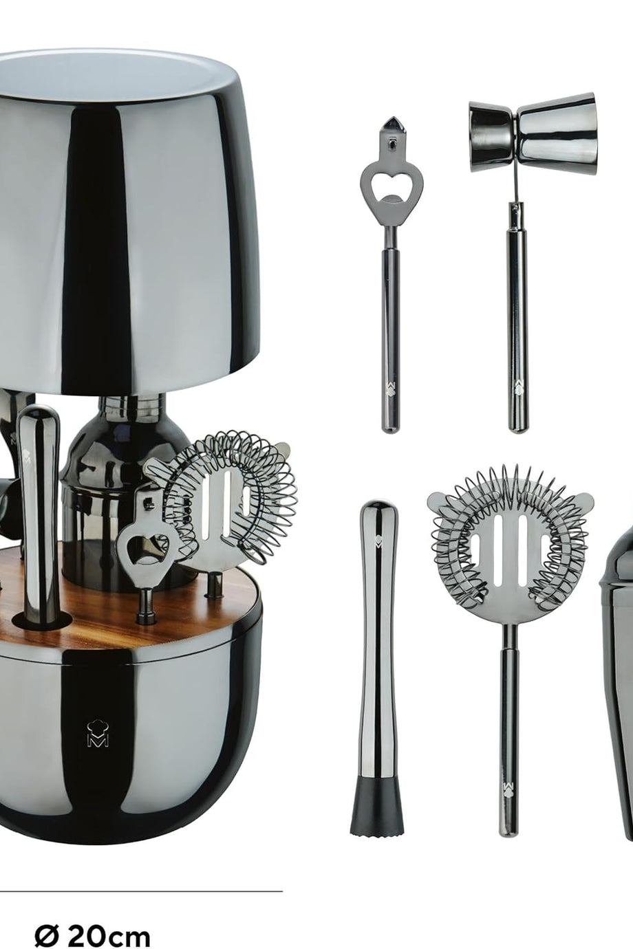 The Drop 6'lı Paslanmaz Çelik Kokteyl Seti Siyah Kaplama Şık Hediye Kutulu Bar Seti