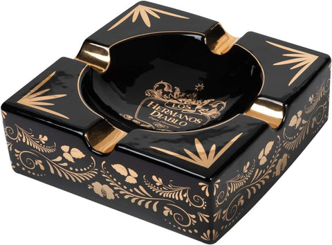 Büyük Puro Küllüğü, 4 Yuvalı, Dayanıklı Porselen, İç ve Dış Mekan Kullanımına Uygun