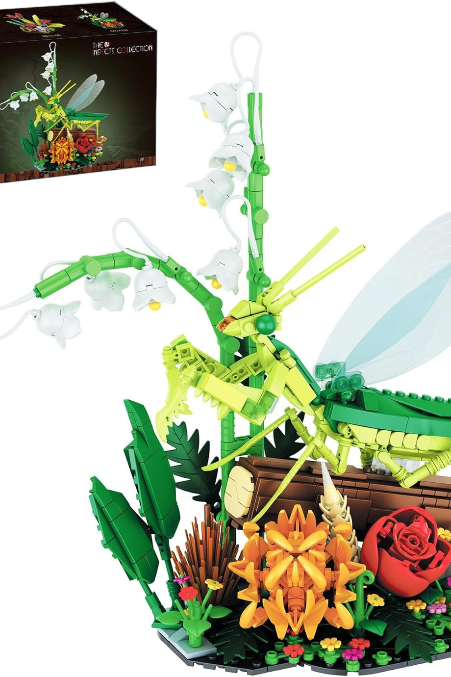 Böcek Koleksiyonu, Çin Dua Böceği Yapı Kiti, 753 Parça, Çiçekli Bahçe Dekorasyonu, 8+ Yaş