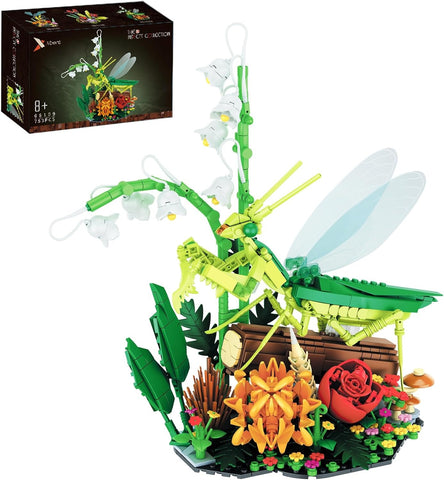 Böcek Koleksiyonu, Çin Dua Böceği Yapı Kiti, 753 Parça, Çiçekli Bahçe Dekorasyonu, 8+ Yaş