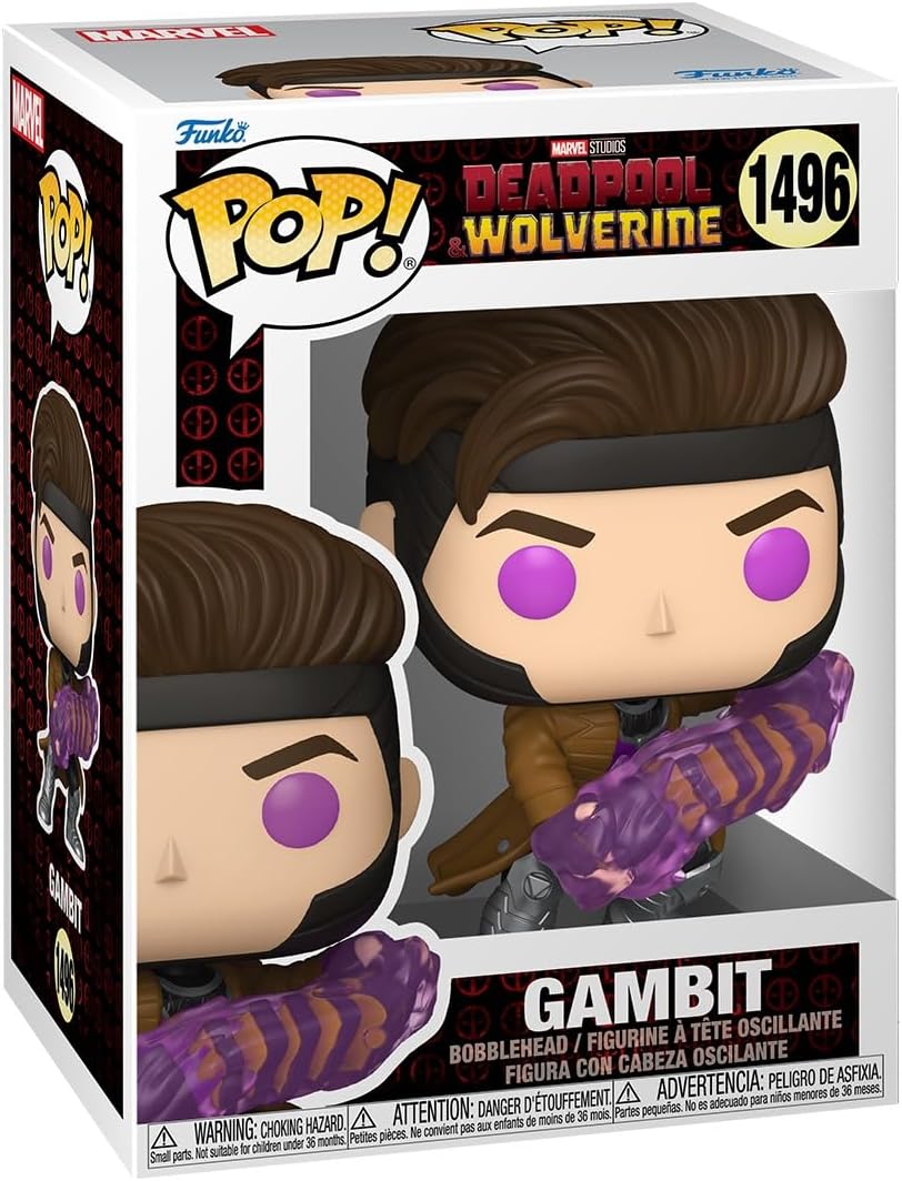 Pop! Marvel: Gambit, Deadpool & Wolverine Figürü, Resmi Koleksiyon Ürünü