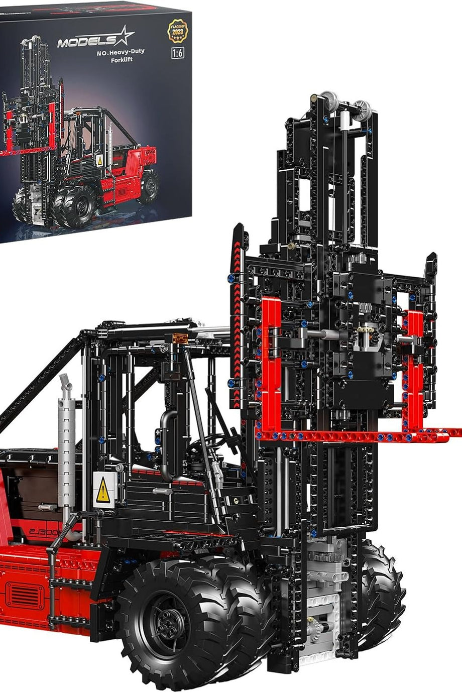 17045 RC Ağır Yük Forklift Yapım Seti, 4579 Parça, Uzaktan Kumandalı Forklift Modeli, 1:6 Ölçek