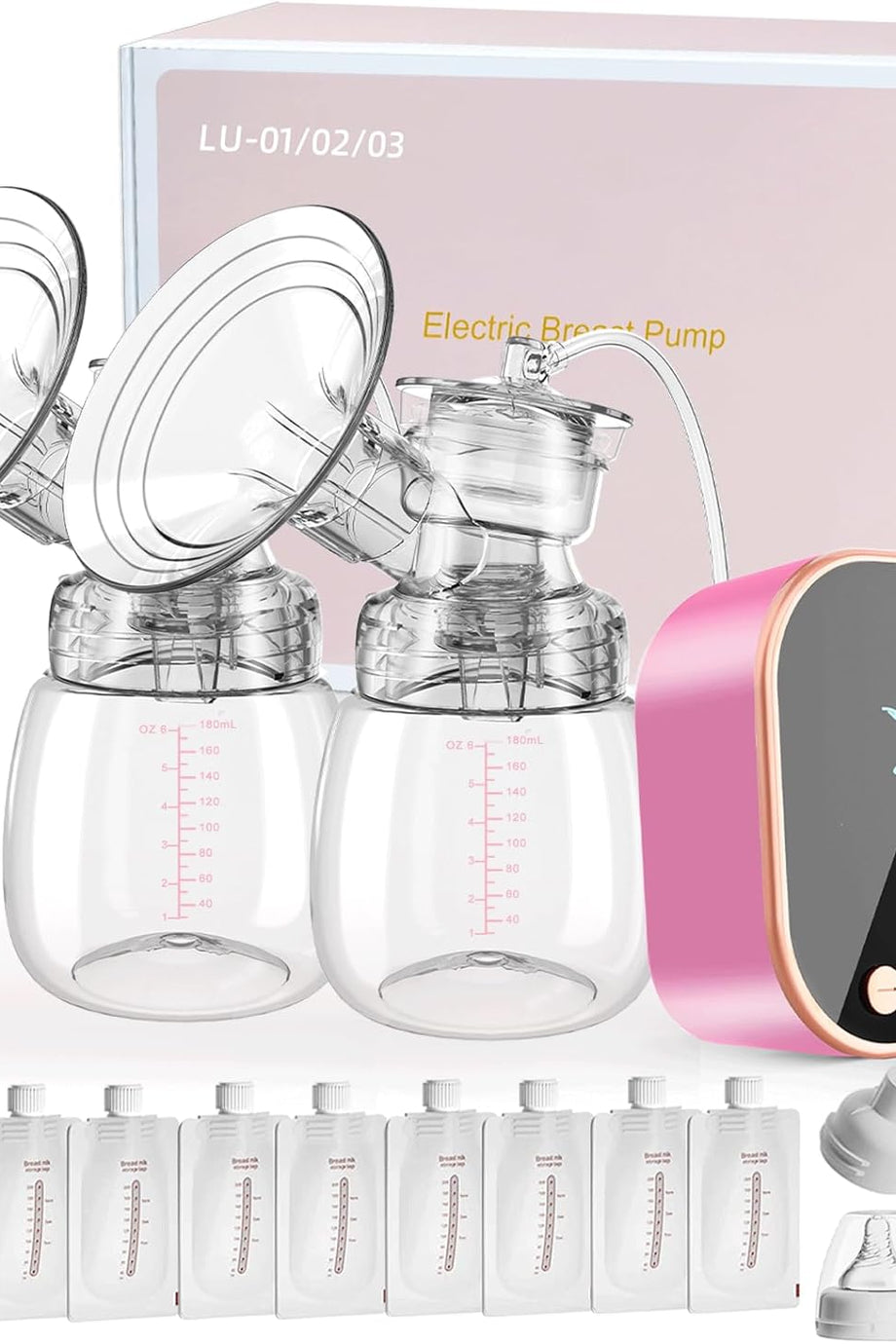 Elektrikli Göğüs Pompası, Çiftli, 4 Mod, 9 Kademe, BPA İçermeyen