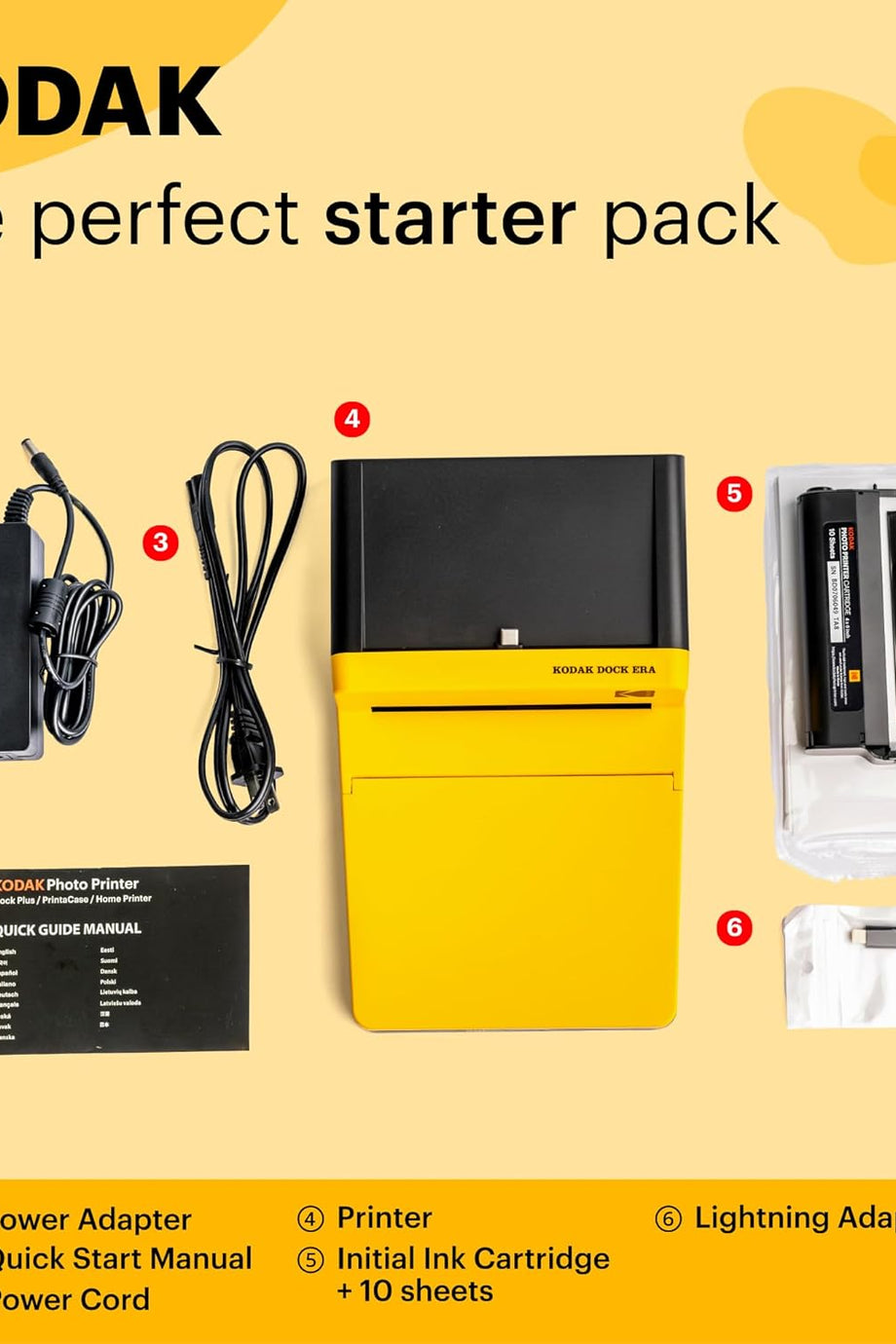 Dock ERA 4PASS Mobil Fotoğraf Yazıcı 10x15 cm Bluetooth Bağlantılı, 10 Adet Fotoğraf, Retro Tasarım