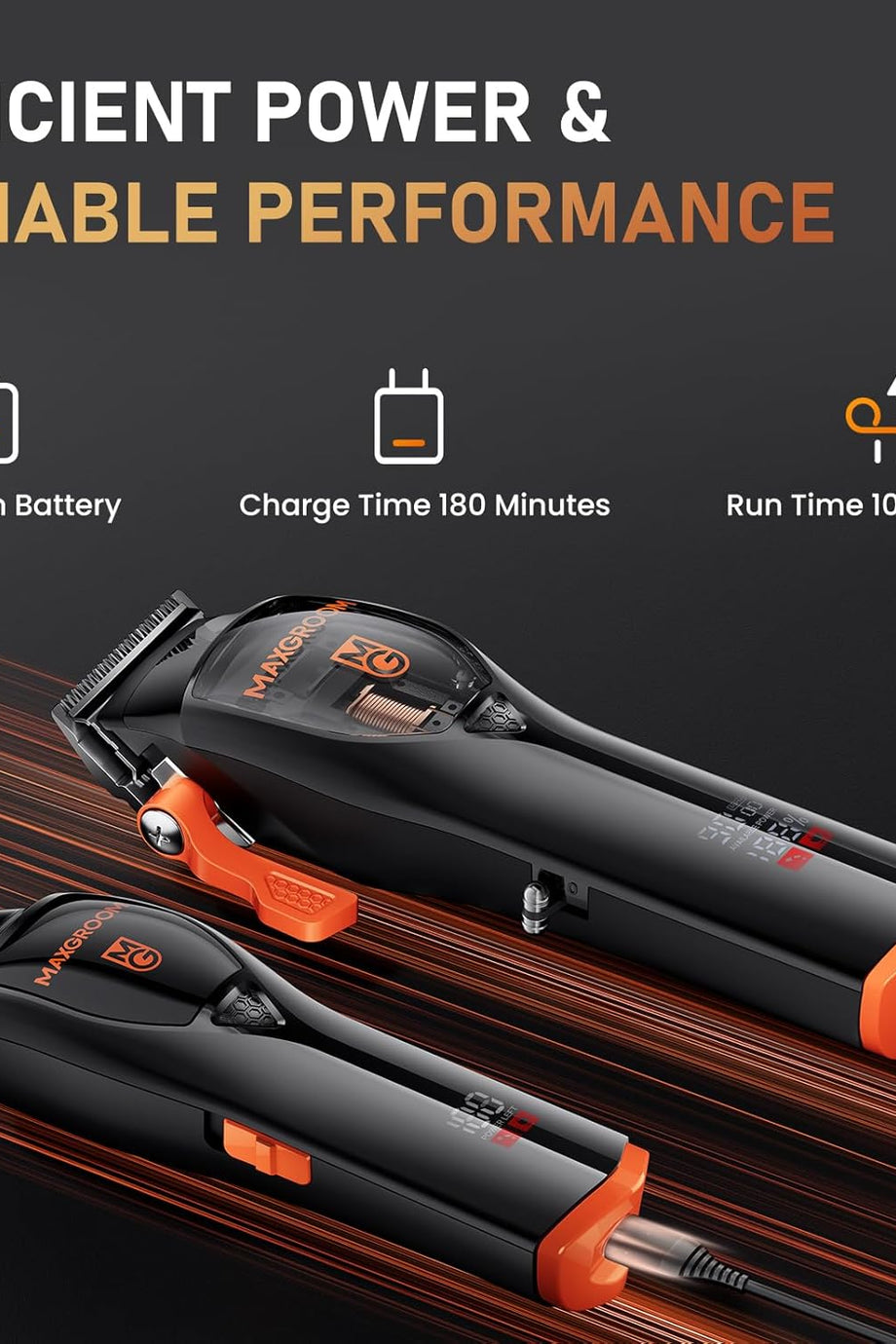 Profesyonel Saç Kesme Makinesi, 9000 RPM Motor, DLC Bıçak, 0mm Düzeltici