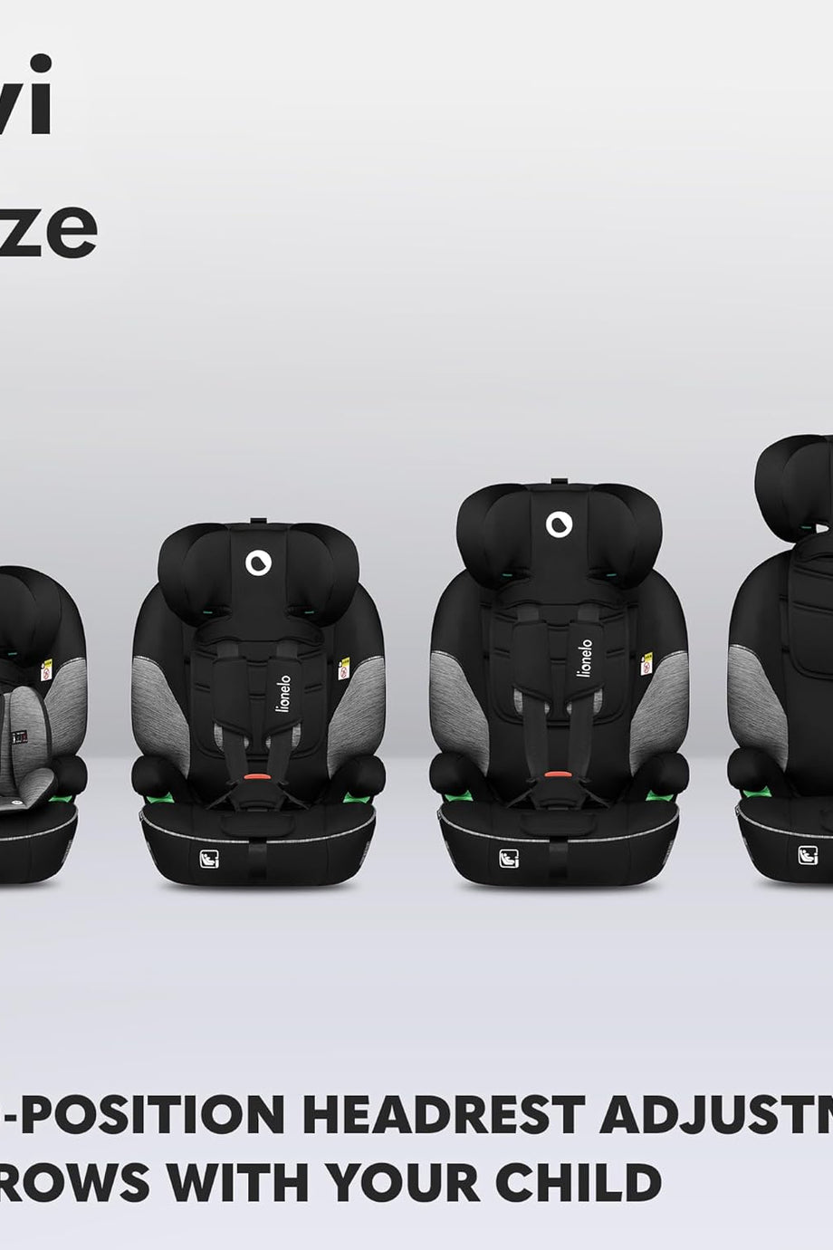 Levi I-Size Çocuk Oto Koltuğu (76–150 cm) R129 i-Size, 10 Kademe Başlık
