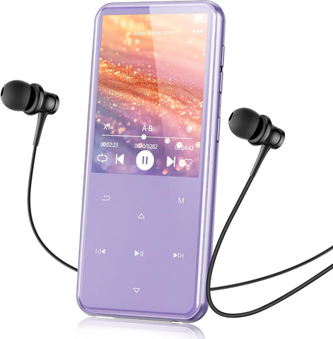 64 GB MP3 Çalar, Bluetooth 5.3, HiFi Ses, FM Radyo, 2,4 inç TFT Ekran
