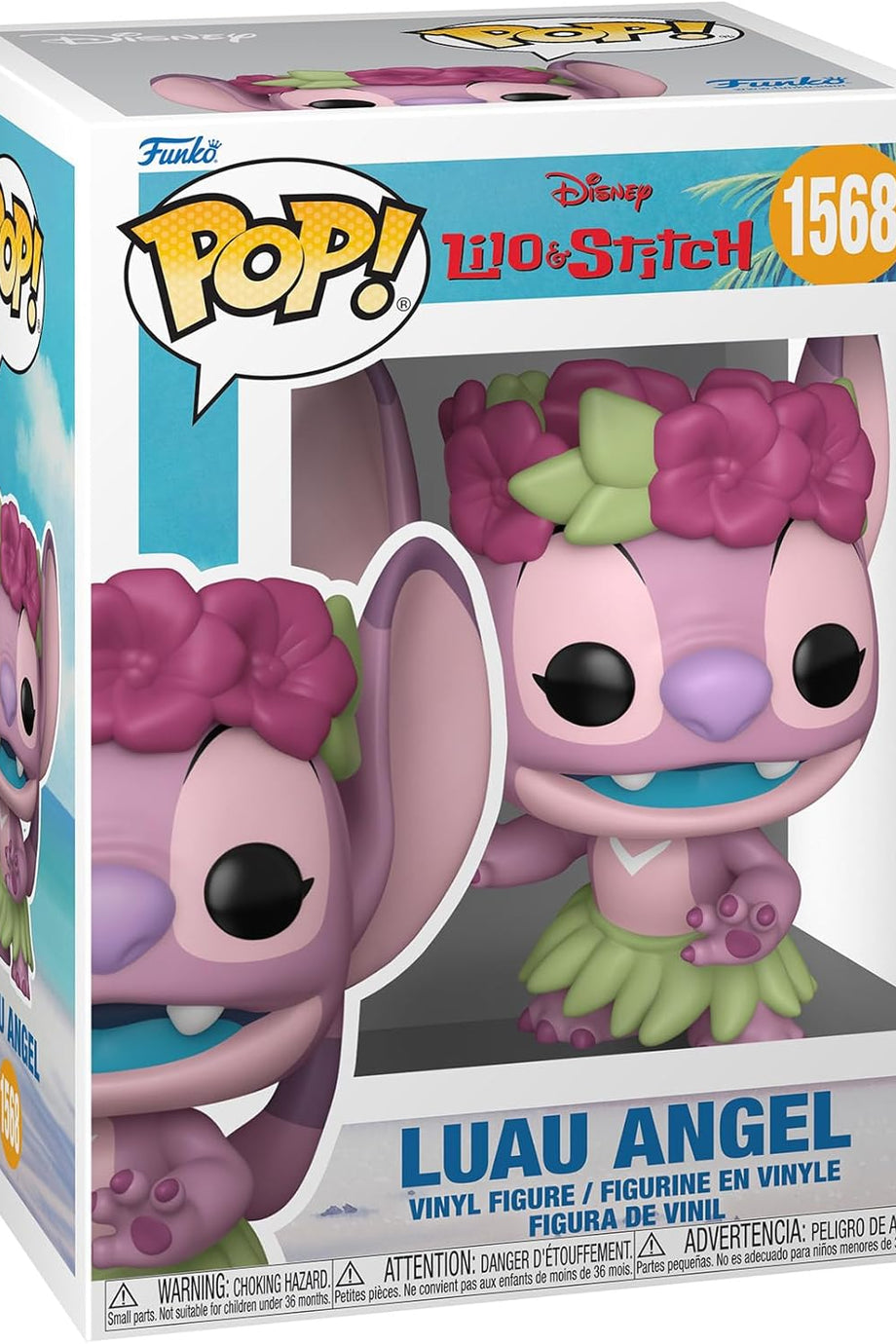 Pop Disney Lilo and Stitch Luau Angel Figür 9,5 cm Vinil Koleksiyon