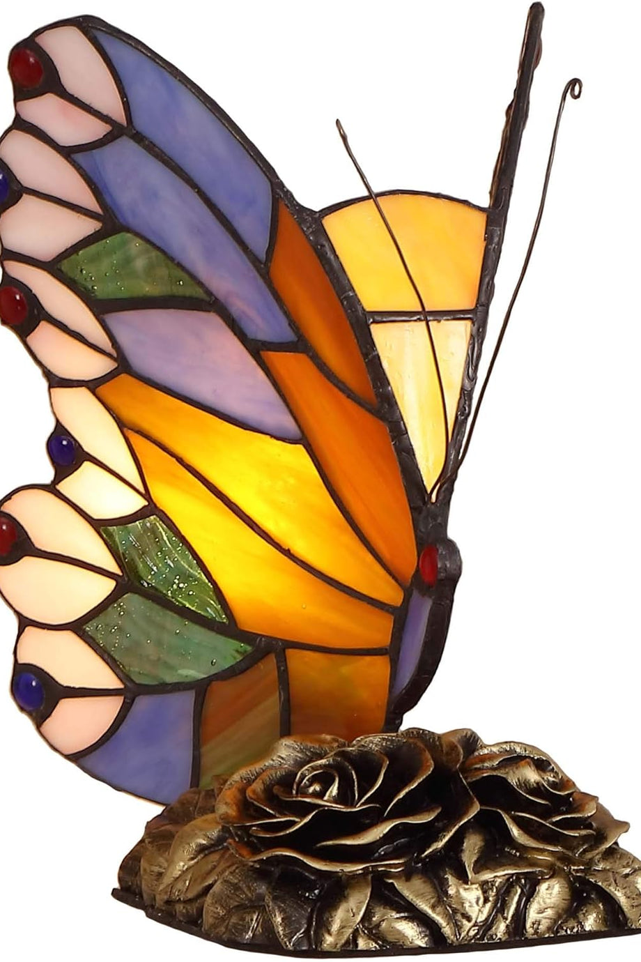 Kelebek Tiffany Tarzı Vitray Masa Lambası