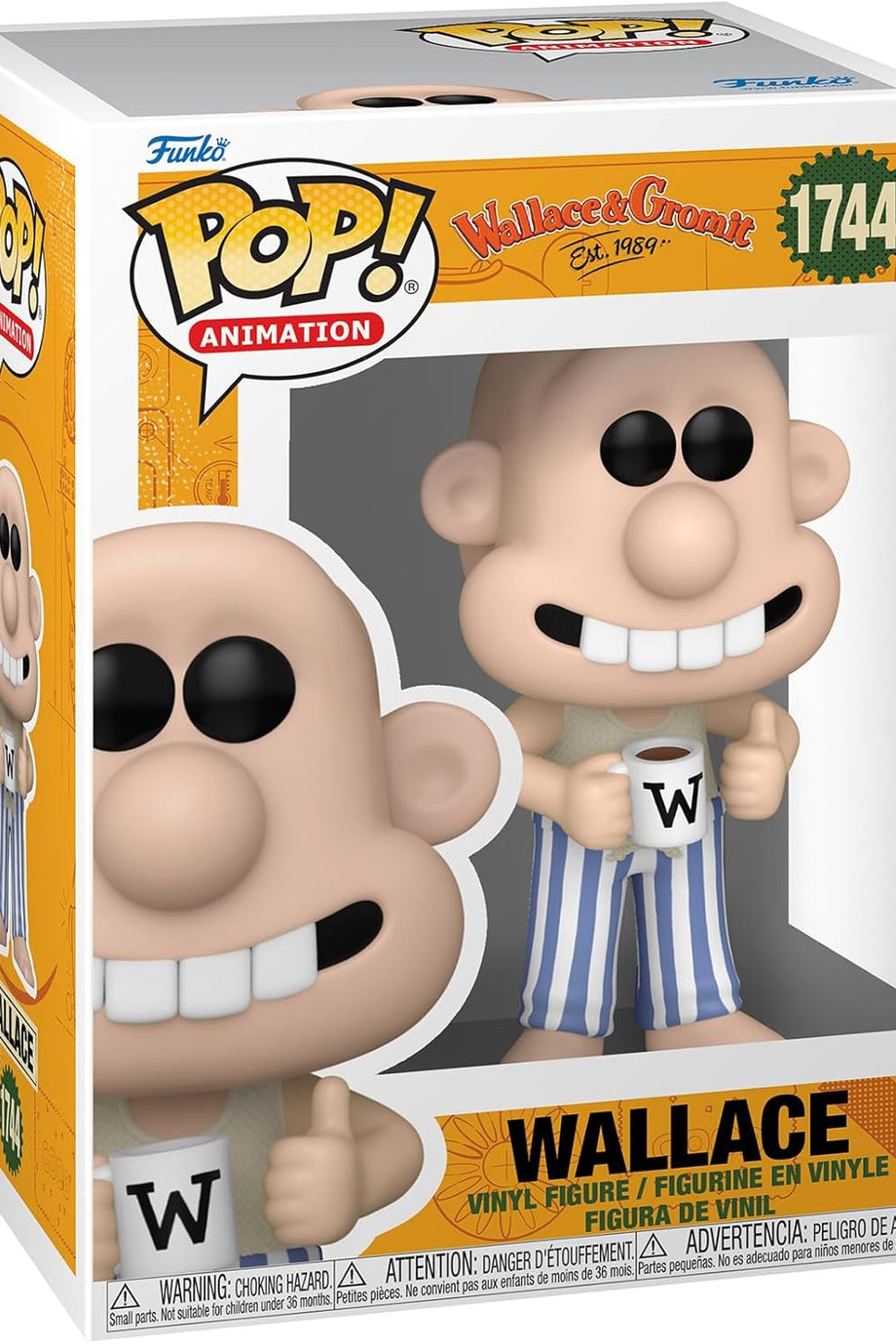 POP! Wallace ve Gromit, Wallace Pijamalı Koleksiyonluk Vinil Figür, Resmi Ürün
