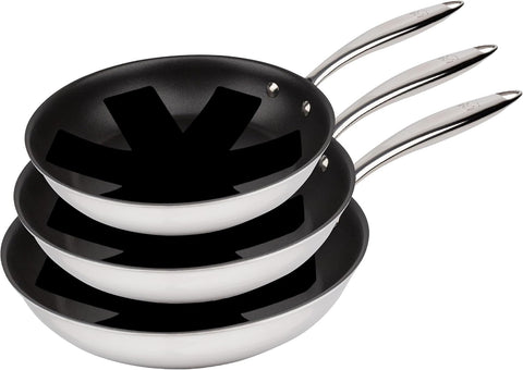 Argent 3 Çelik ve Alüminyum 3'lü Yapışmaz Tava Seti 20-24-28 cm İndüksiyon Uyumlu