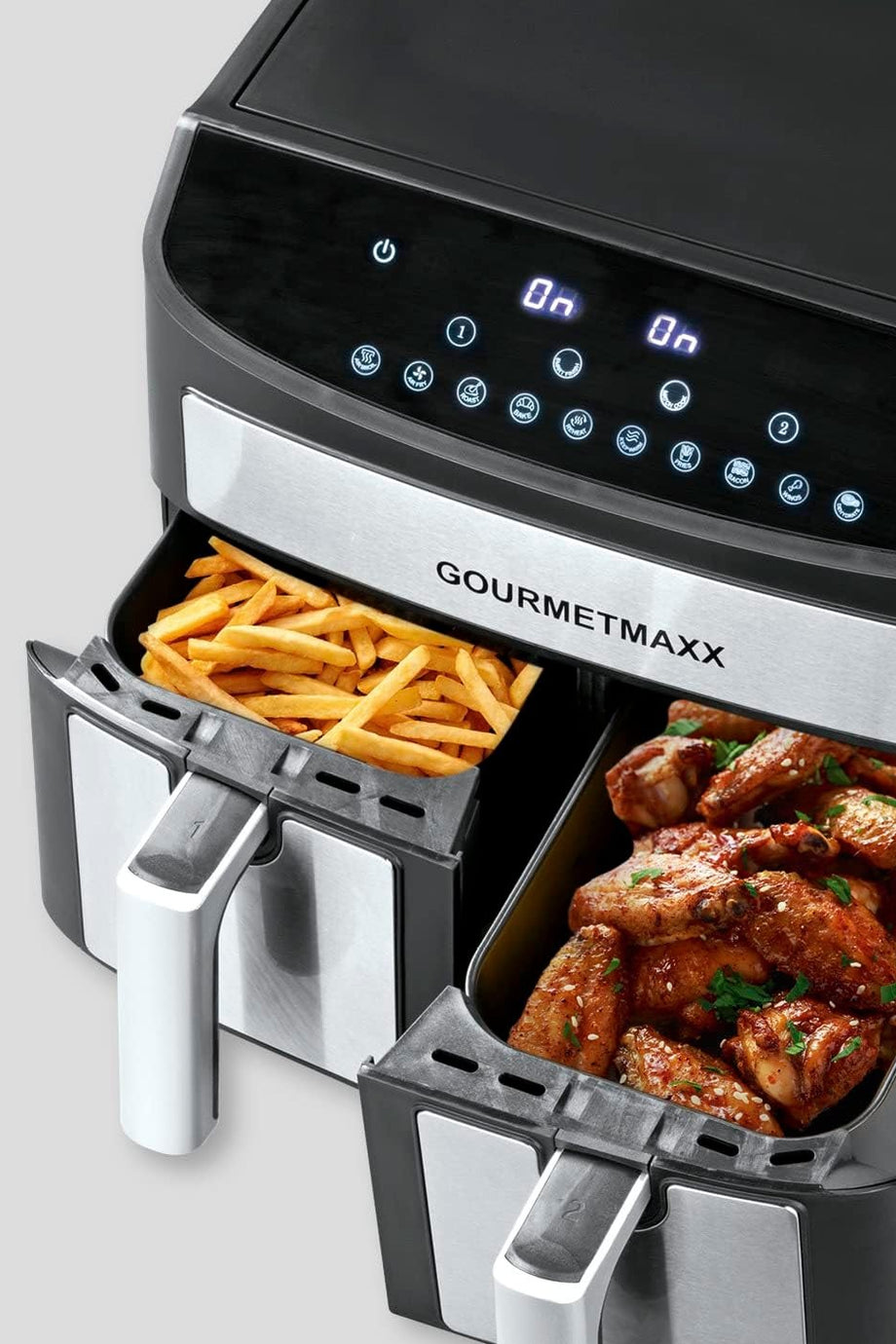 Çift Hazneli 7L Airfryer, 2400W, 10 Programlı, Dokunmatik