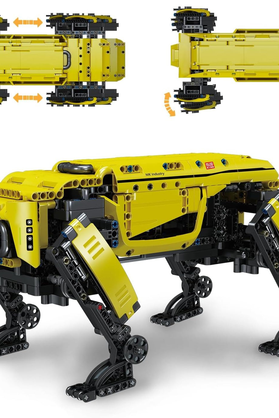Mekanik Köpek Yapı Blokları Seti, 936 Parça, Uzaktan Kumandalı Robot Köpek Oyuncağı DIY Yapım Seti