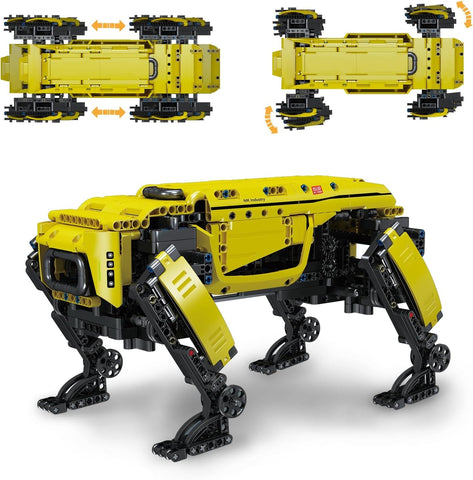 Mekanik Köpek Yapı Blokları Seti, 936 Parça, Uzaktan Kumandalı Robot Köpek Oyuncağı DIY Yapım Seti