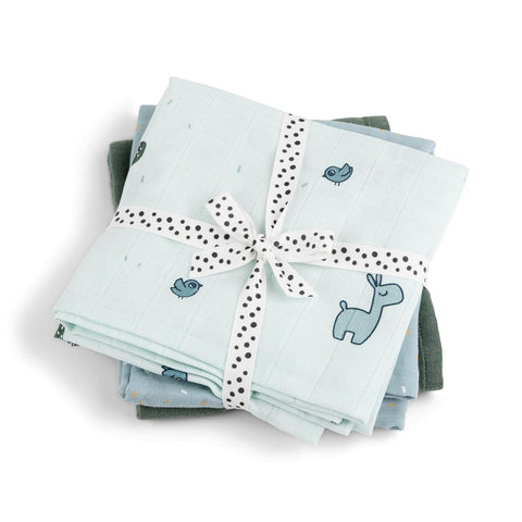 Muslin Bezi 3’lü Set, 70x70 cm, GOTS Sertifikalı %100 Organik Pamuk Bebek Bezi